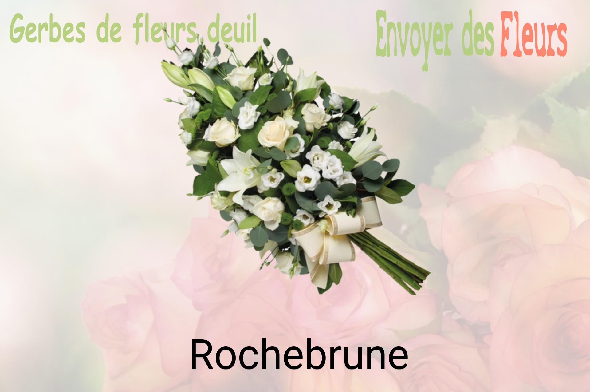 Gerbe de fleurs de deuil livrée à Rochebrune